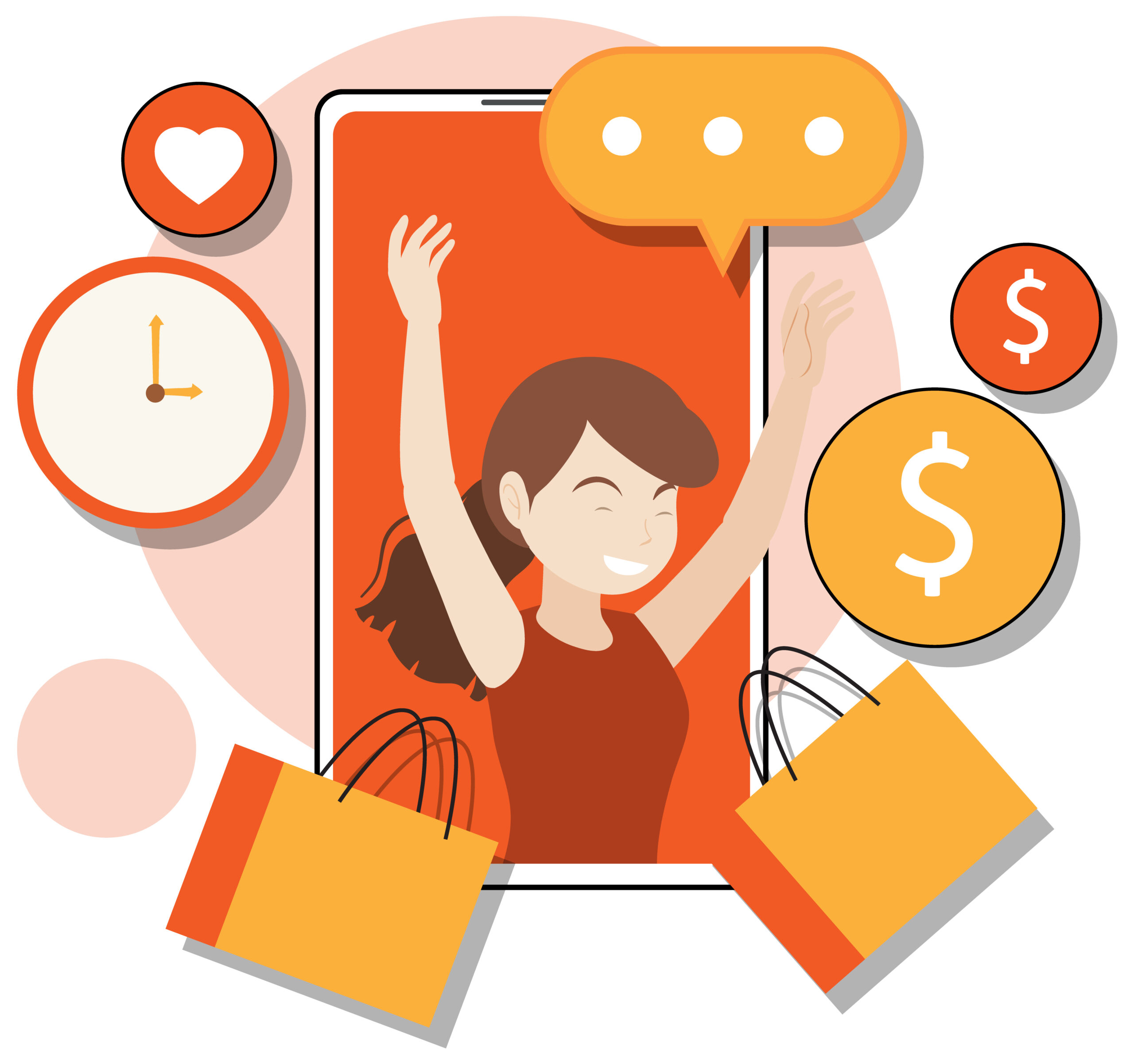 Working character flat design for web banner illustration