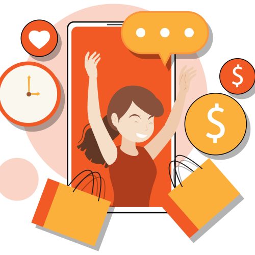 Working character flat design for web banner illustration
